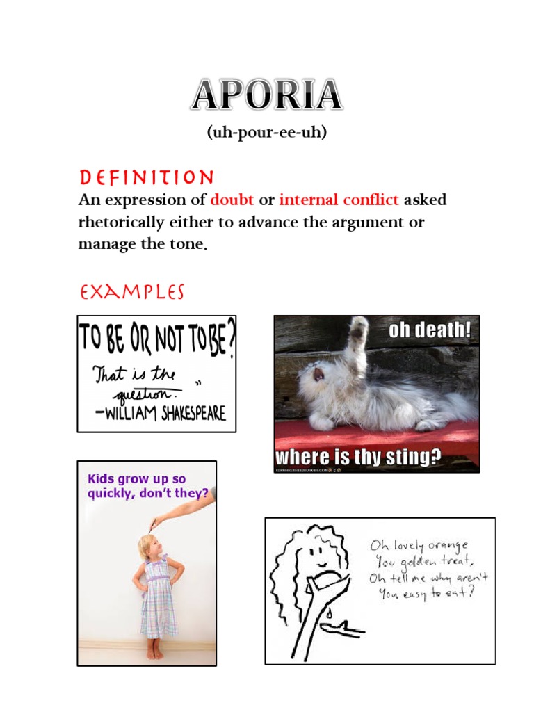 Aporia-Definition Handout | PDF | Persuasion