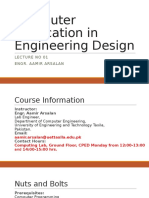 Computer Application in Engineering Design: Lecture No 01 Engr. Aamir Arsalan
