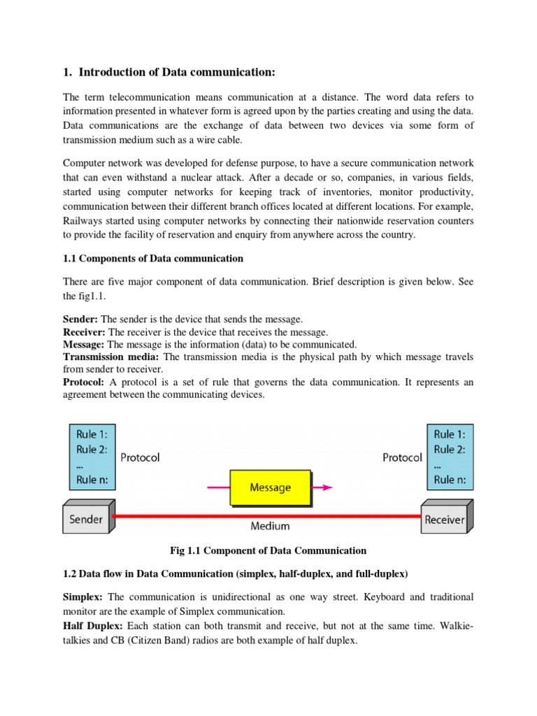 Introduction of Data Communication | PDF | Osi Model | Internet ...
