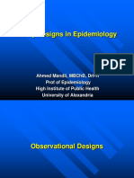 Observation Designs in Epidemiology