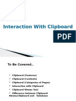 Interaction With Clipboard