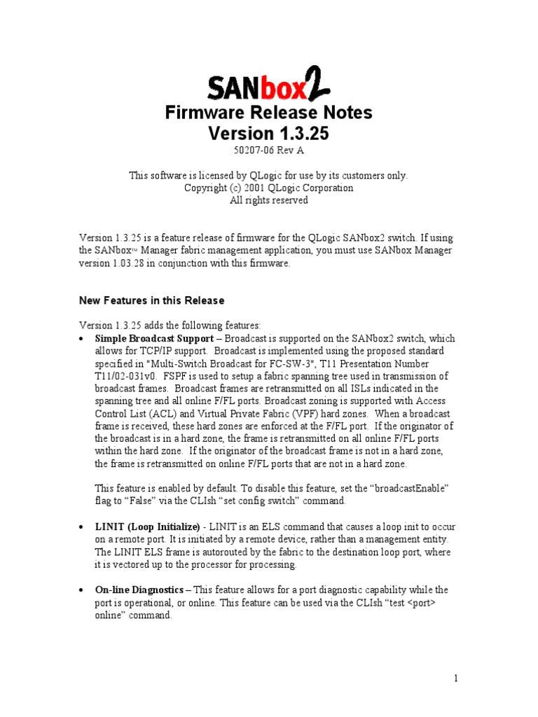 Firmware Release Notes: New Features in This Release | PDF | File ...