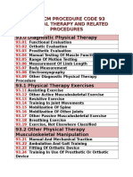 Icd-9-Cm Procedure Code 93 Physical Therapy and Related Procedures