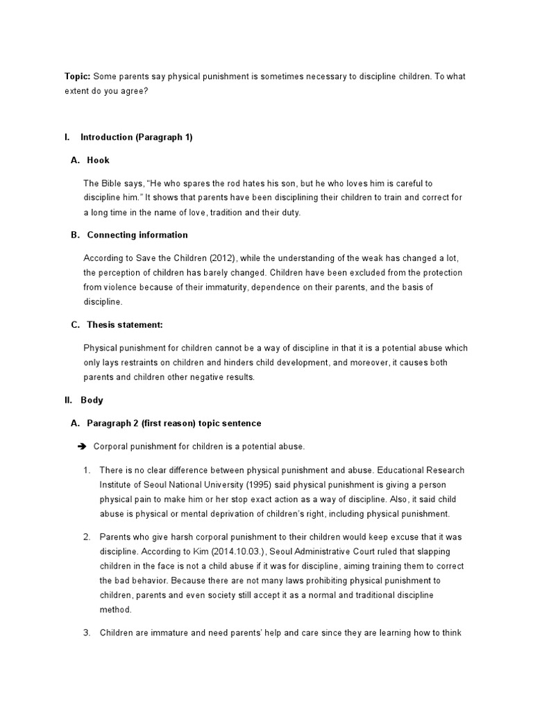 corporal punishment essays