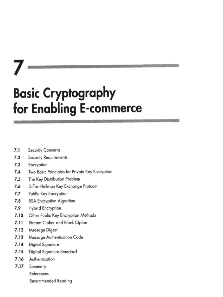 Cryptography for E-Commerce Security | PDF | Public Key Cryptography ...