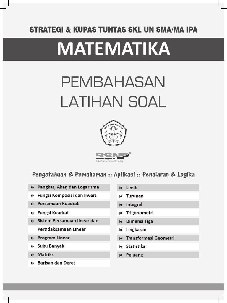 Pembahasan Latihan Soal UN SKL IPA