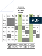SDMCET MBA 3rd Sem 2016-17 Finance/HR Timetable