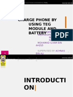 Charging Phone by Using TEG Module and Battery