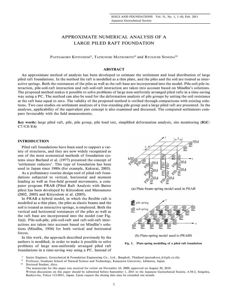 Piled Raft Foundation Analysis Method | PDF | Deep Foundation ...