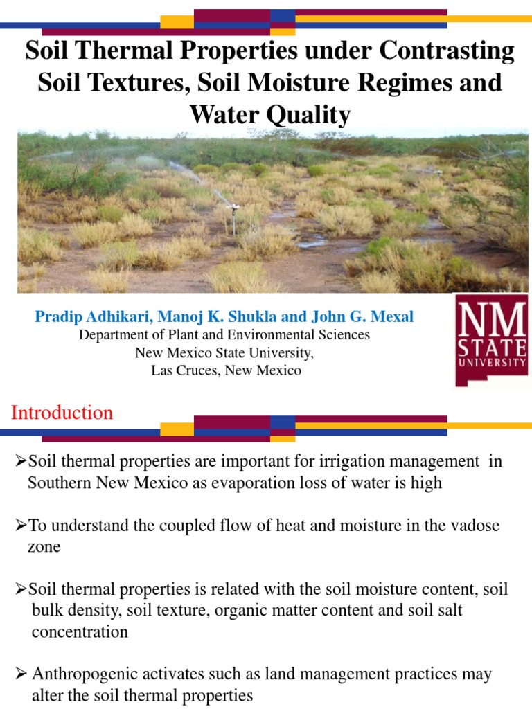 Soil Thermal Properties Study | PDF | Loam | Soil