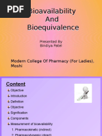 Bioavailability and Bioequivalence