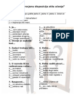 Upitnik Za Procjenu Dispozicija Stila Učenja