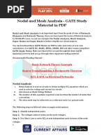 Nodal and Mesh Analysis - GATE Study Material in PDF