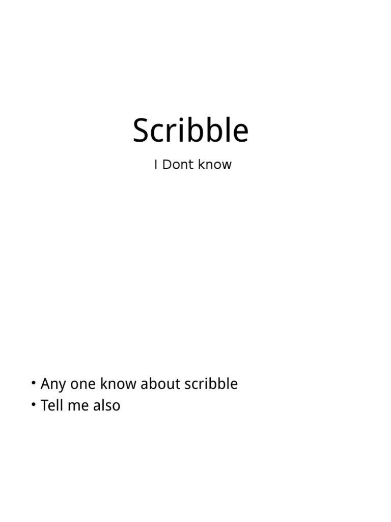 Scribble | PDF