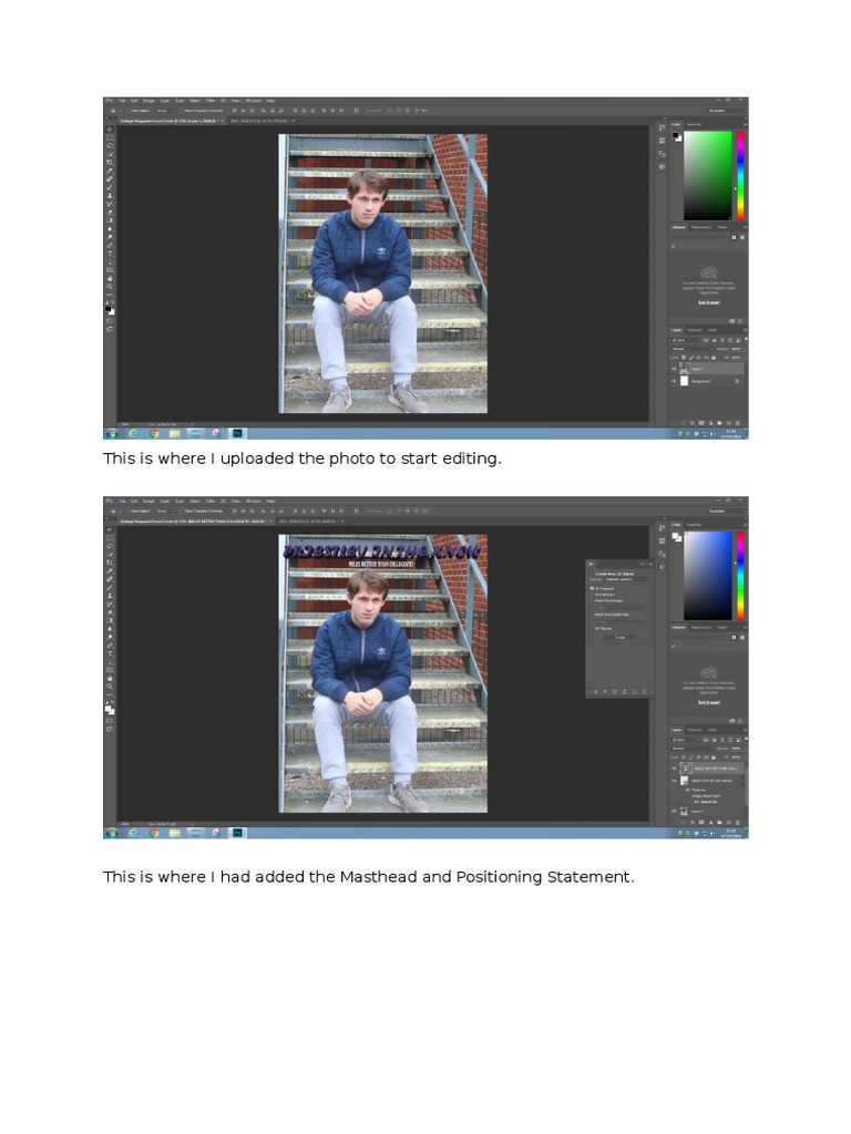 Photo Editing and Layout Details | PDF