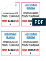 KARTU KEPUASAN PELANGGAN