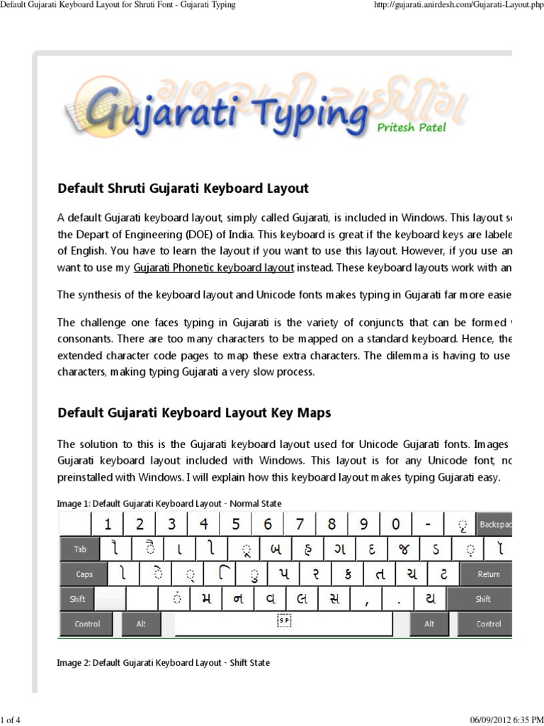 Shruti Font Gujarati Typing Computer Keyboard Semiotics