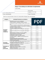 Ficha Controle Entrega Convalidacao Atividade Complementar