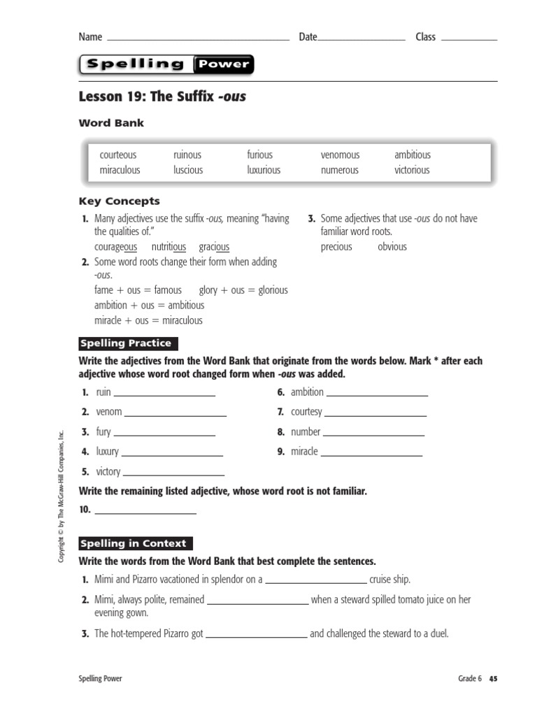 Spelling Lesson 19 | PDF | Linguistic Typology | Linguistics