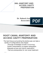 Root Canal Anatomy and Access Cavity Preperation: Dr. Rakesh Kumar Yadav Associate Professor