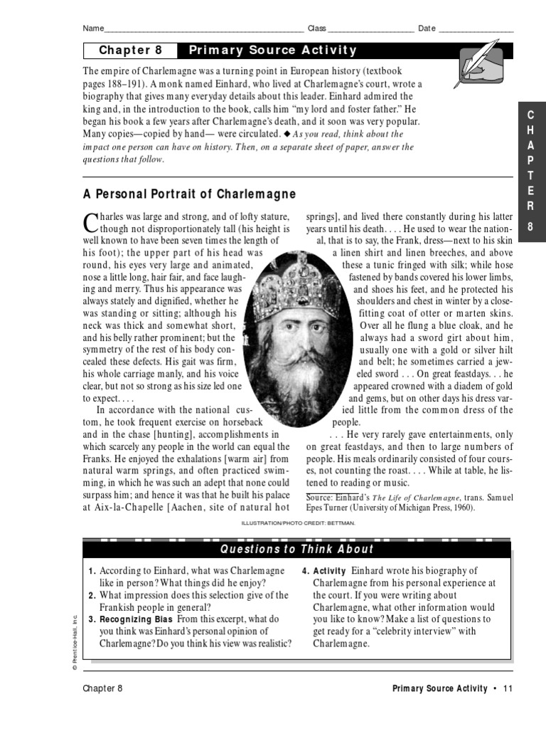Charlemagne Reading PDF Charlemagne Clothing