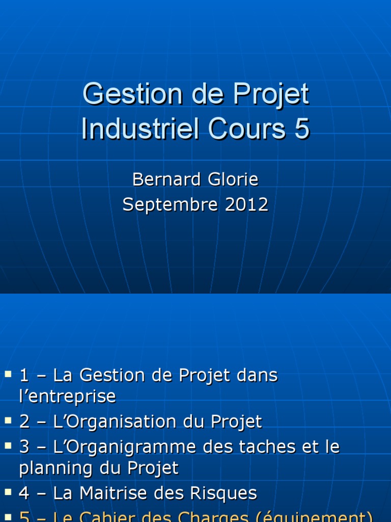 Cours de Gestion de Projet Industriel | PDF | Écart type | Industries