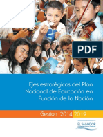 Ejes Estratgicos Del Plan Nacional de Educacin en Funcin de La Nacin