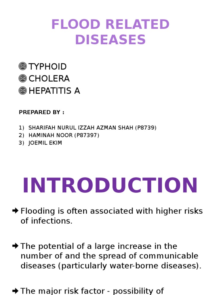 Flood-Related Diseases: Typhoid Overview | PDF | Infection | Clinical ...