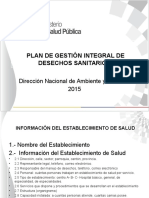 de Plan de Gestion Integral de Desechos 2015