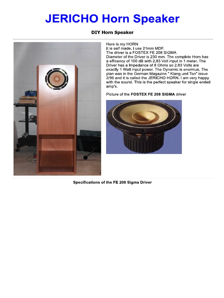 Jericho Horn Speaker PDF
