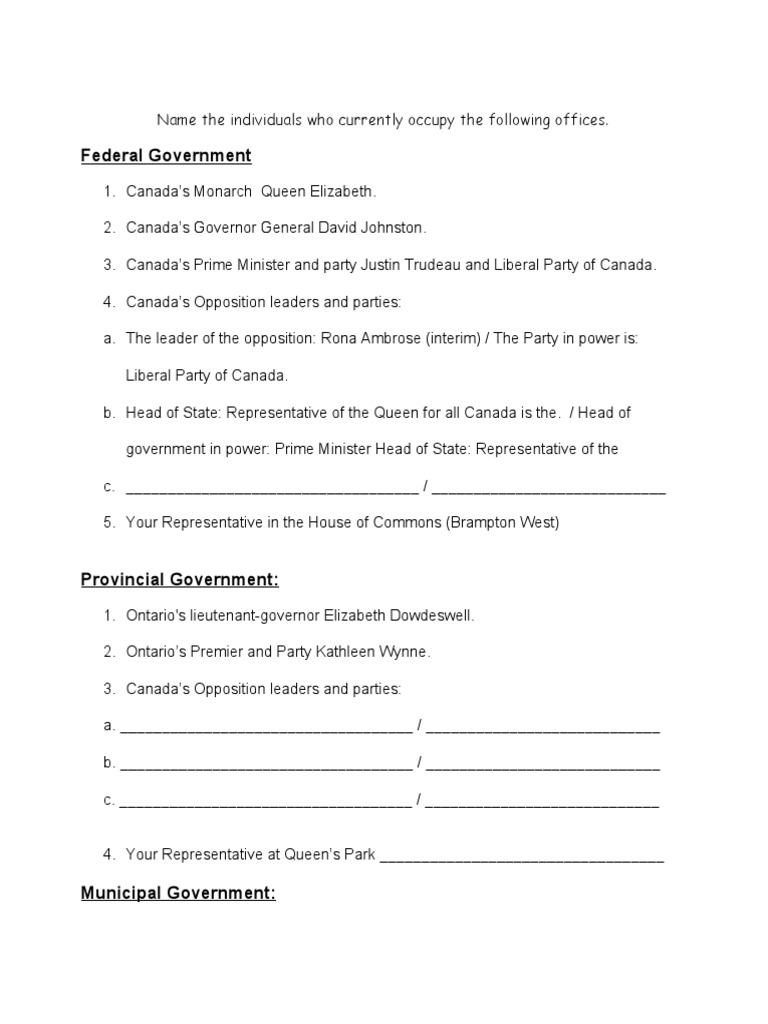 Canadian Government | PDF