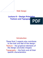 Lecture 6 - Texture and Typogaphy