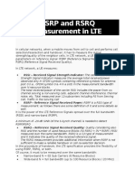 RSRP and RSRQ Measurement in LTE