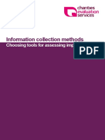 Information Collection Methods: Choosing Tools For Assessing Impact (Cupitt and Ellis 2013)