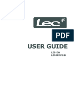 USER GUIDE: L5010W/L5510W Refrigerator Installation and Operation