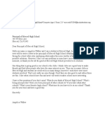 Principal Letter