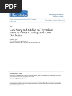 Cable Sizing and Its Effect On Thermal and Ampacity Values in Und