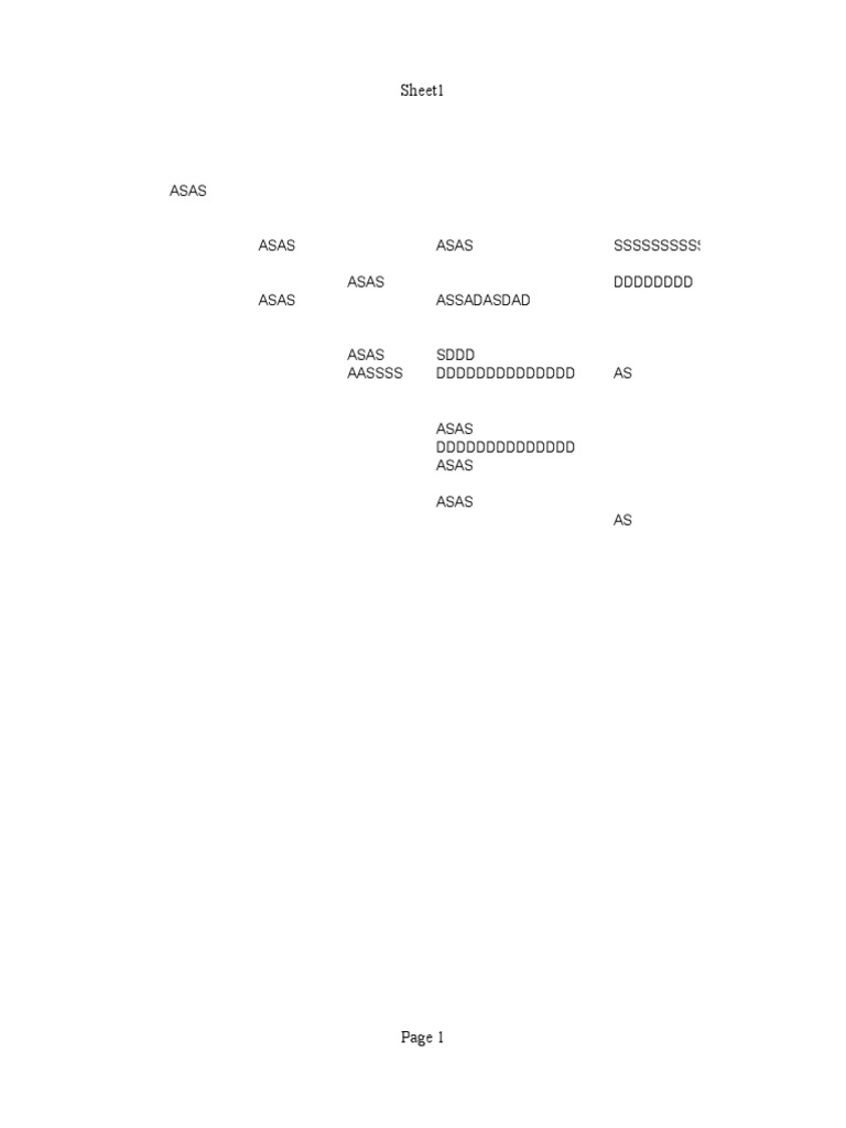 Sheet 1 | PDF