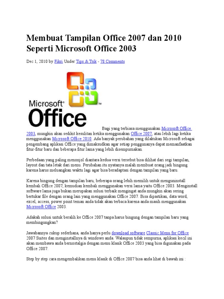 Download Aplikasi Microsoft Office 2010