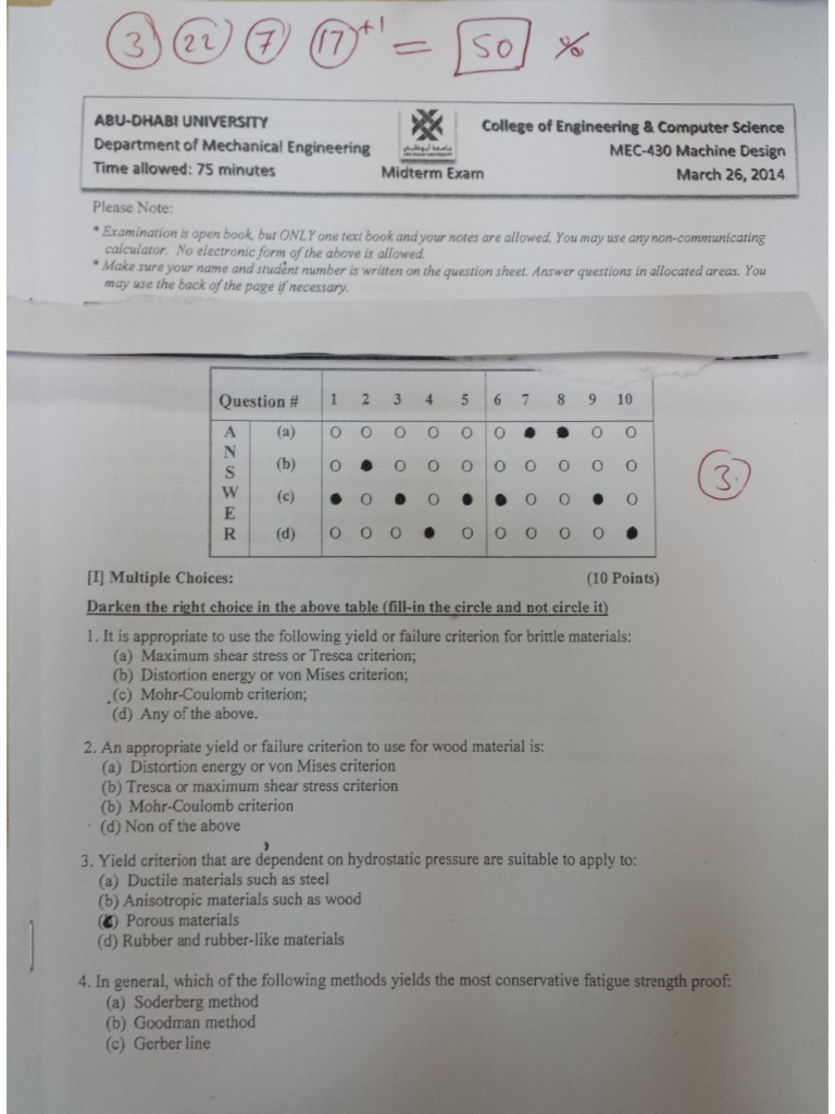 Midterm Machine Design | PDF