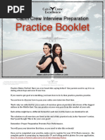 Cabin Crew Interview Preparation Practice Booklet Cabin Crew