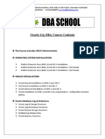 Oracle11g DBA Course Contents