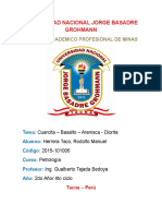 Estudio mineralogico de 4 rocas