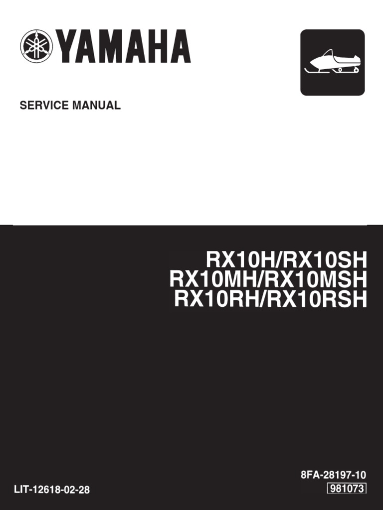 2003 Yamaha RX-1 Service Manual | PDF | Carburetor | Vehicle