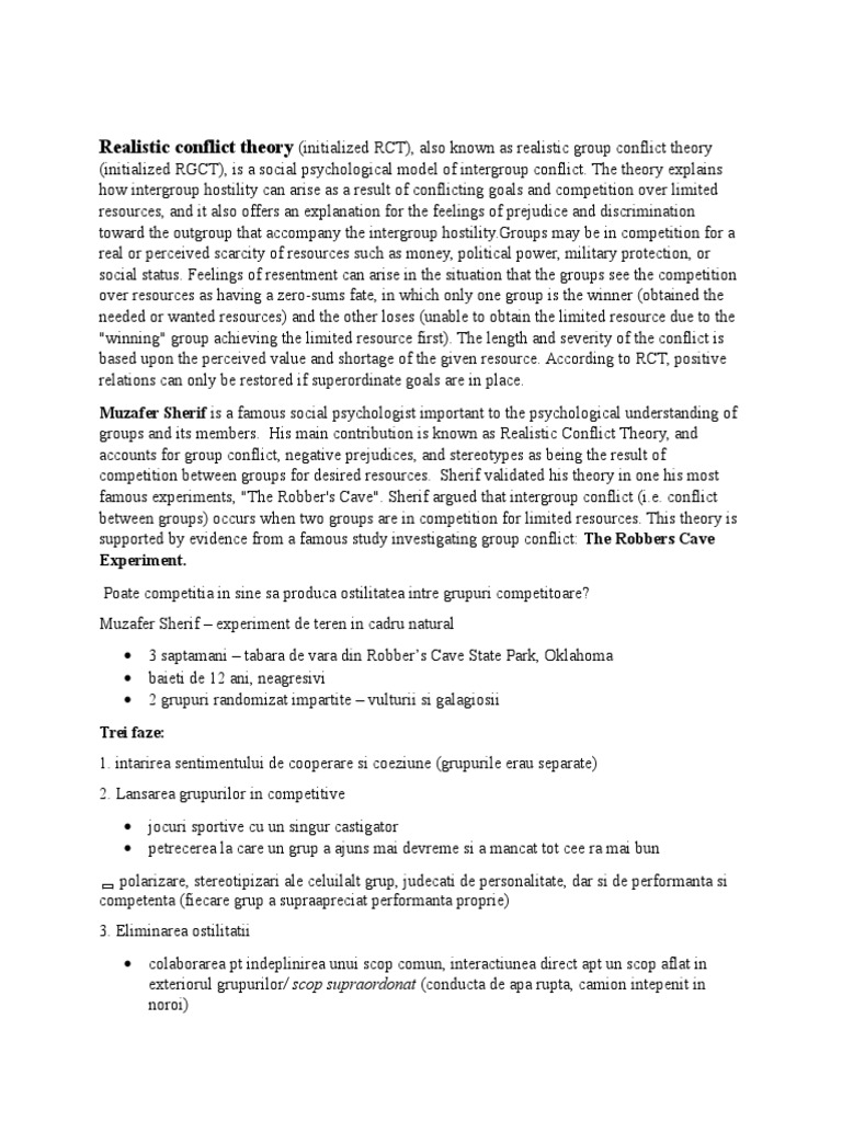 Robber's Cave Experiment | PDF | Action (Philosophy) | Scientific Theories