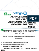 Almacenamiento y Transporte de Carnicos Bobina Porcina Aves