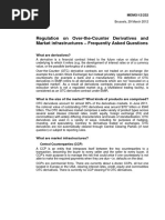 Regulation On Over-the-Counter Derivatives and Market Infrastructures - Frequently Asked Questions