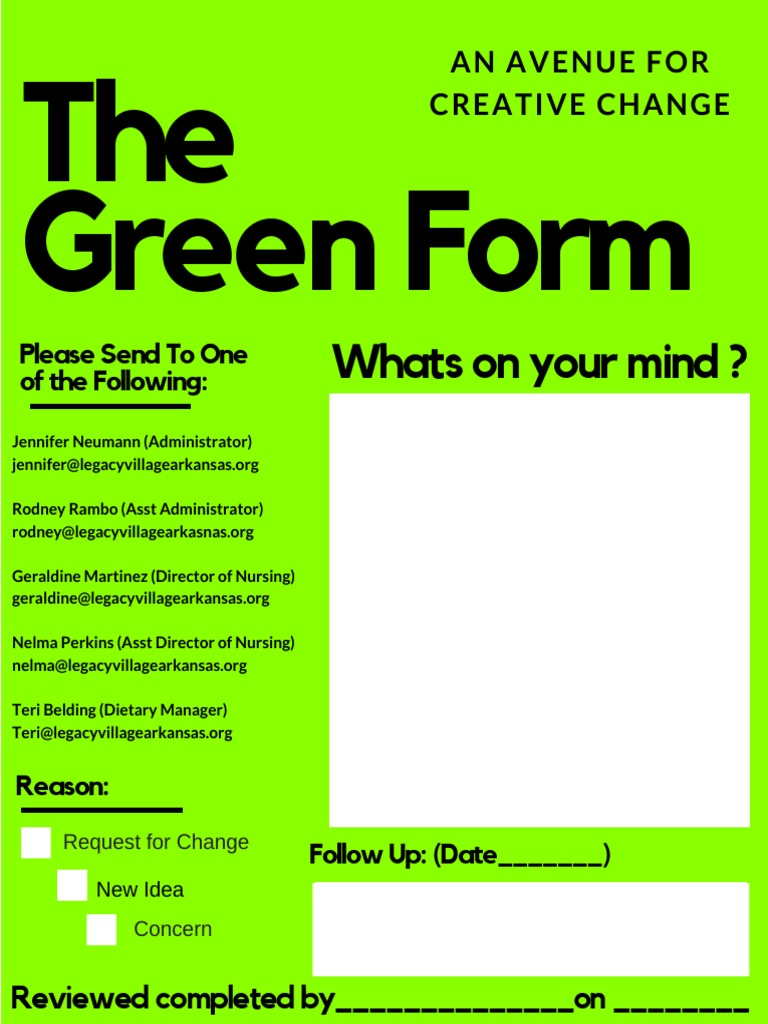 The Green Form 2 | PDF