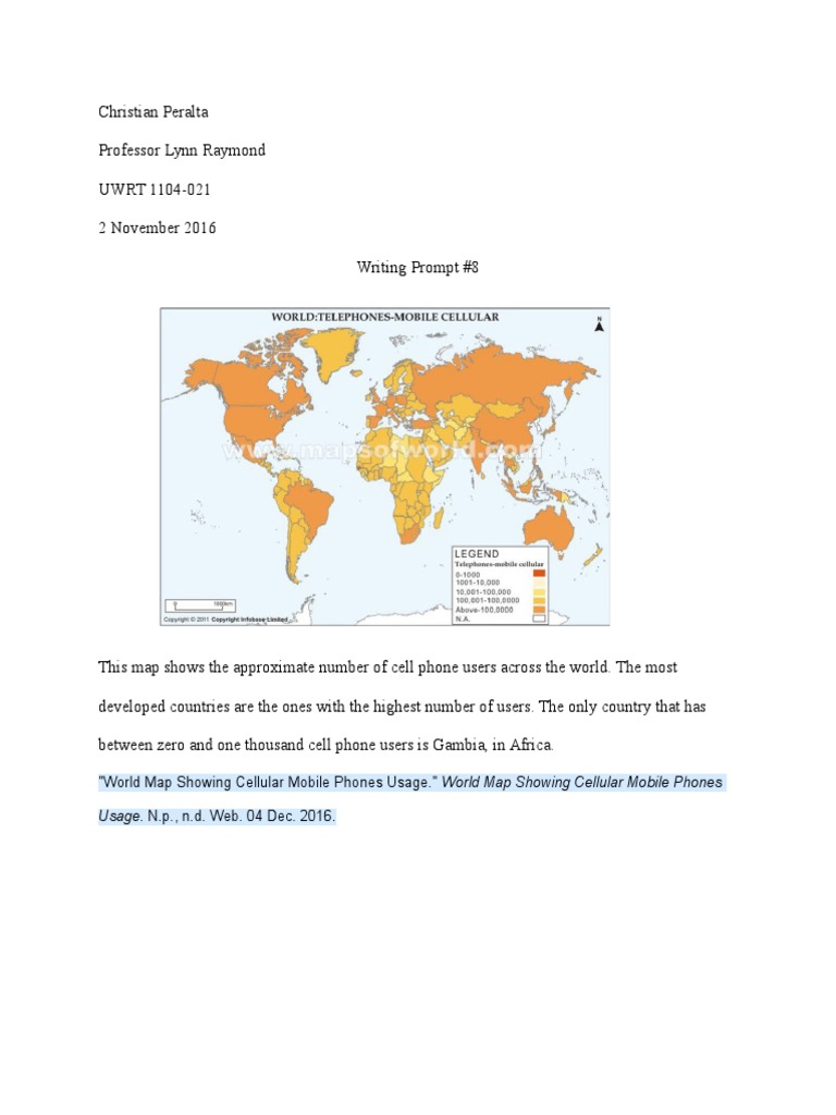 Global Cell Phone Usage Map Analysis | PDF