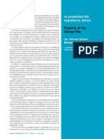 Alonso Gómez Robledo Verduzco: La Propiedad Del Expediente Clínico